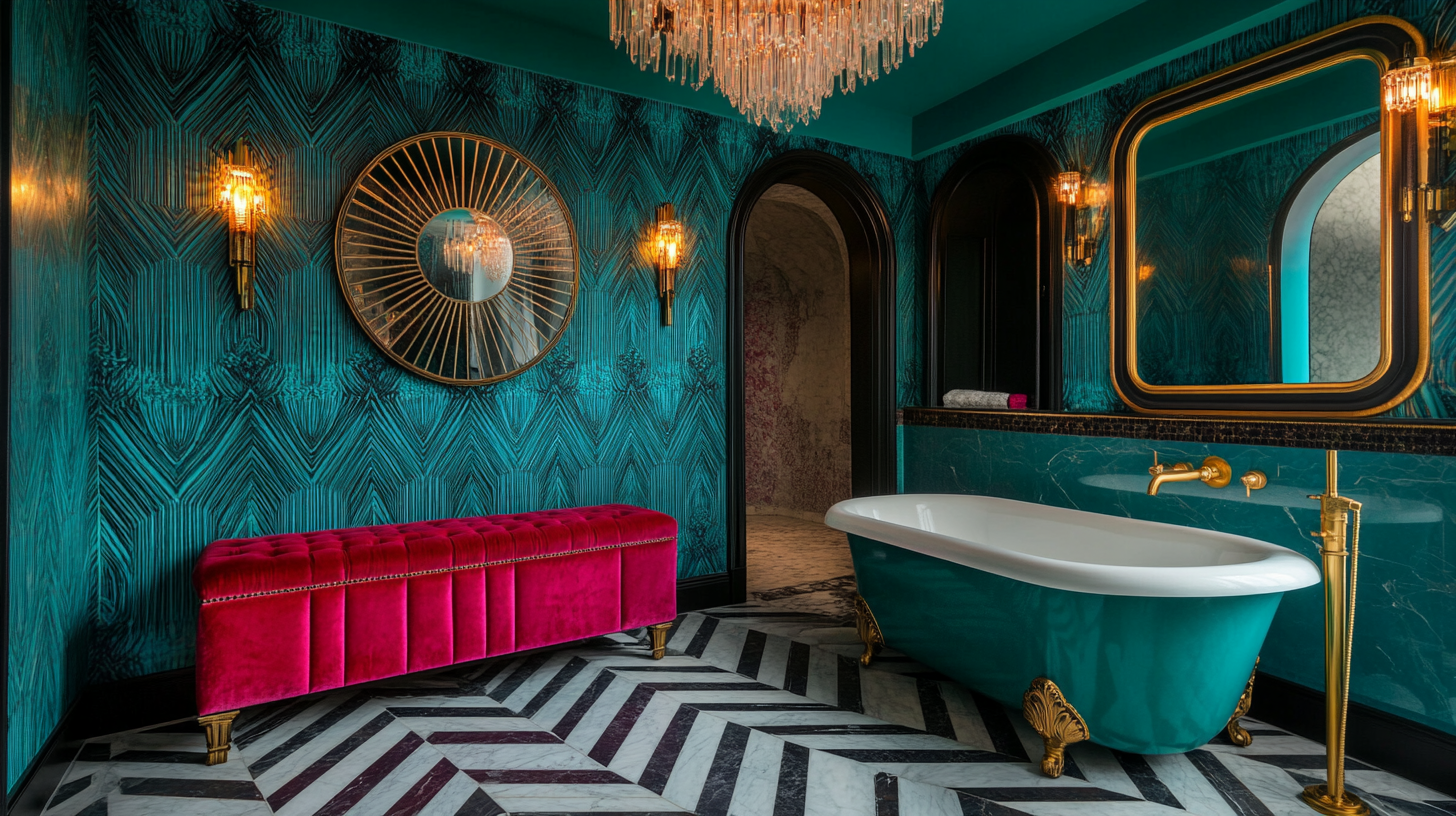 50+ Art Deco Bathrooms: A Bold Love Affair with Glamour ??? Offfflow