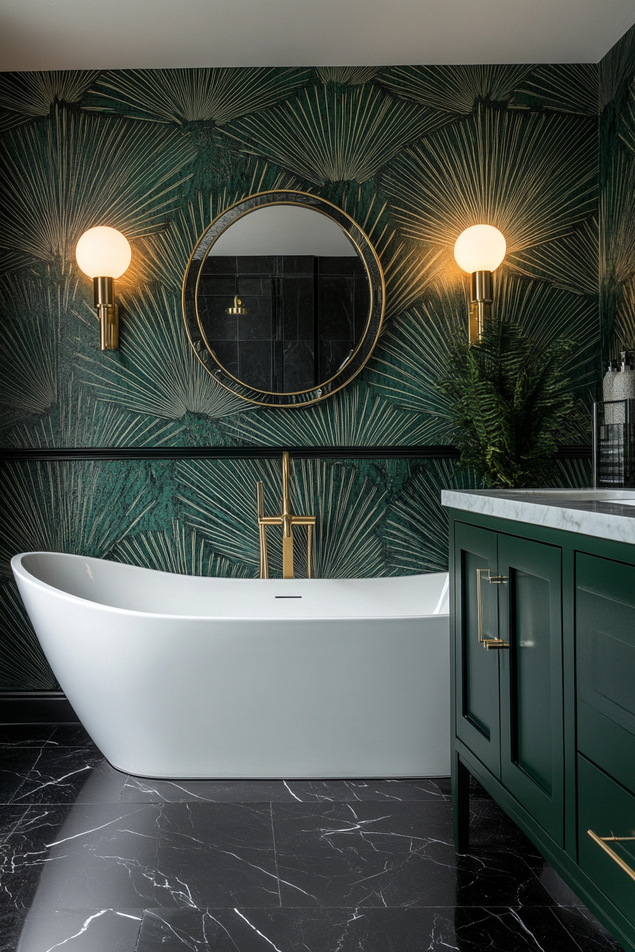 50+ Art Deco Wallpaper That Will Glam Up Your Bathroom – Offfflow