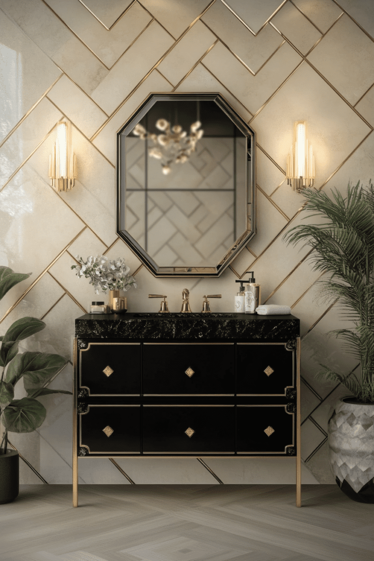 34 Art Deco Bathroom Vanities and Mirrors: Transform Your Space with ...
