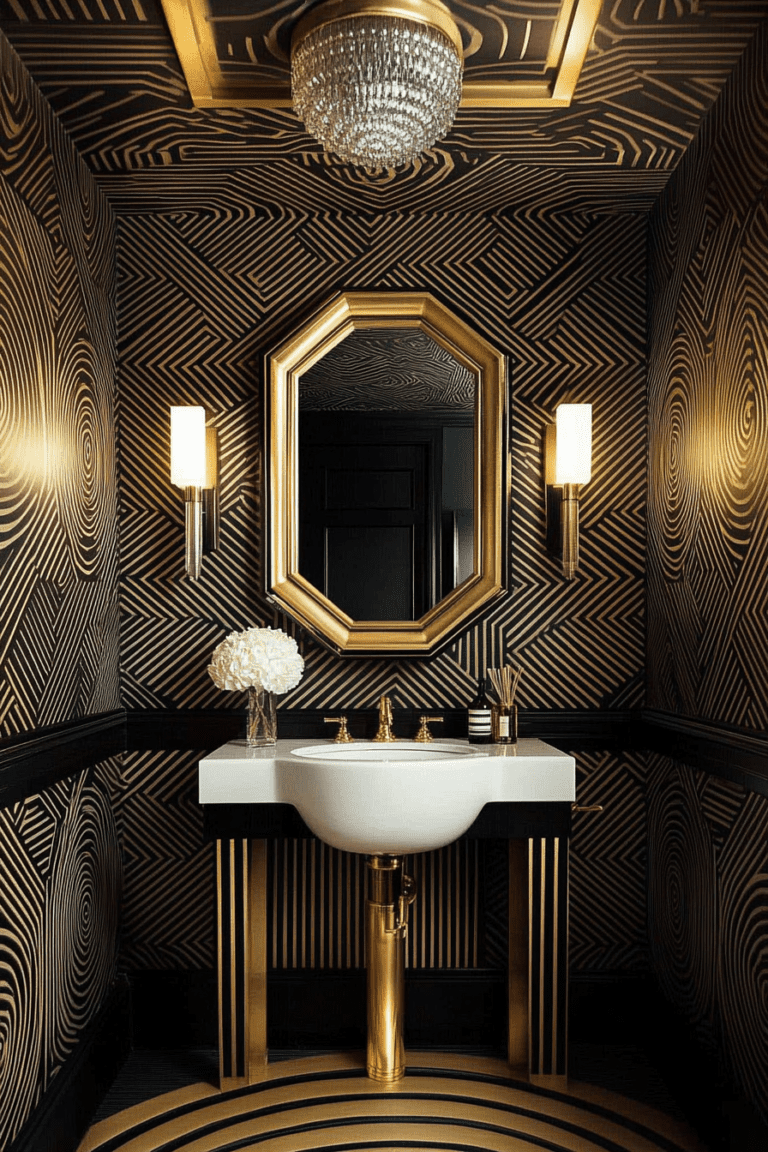 50+ Art Deco Wallpaper That Will Glam Up Your Bathroom – Offfflow