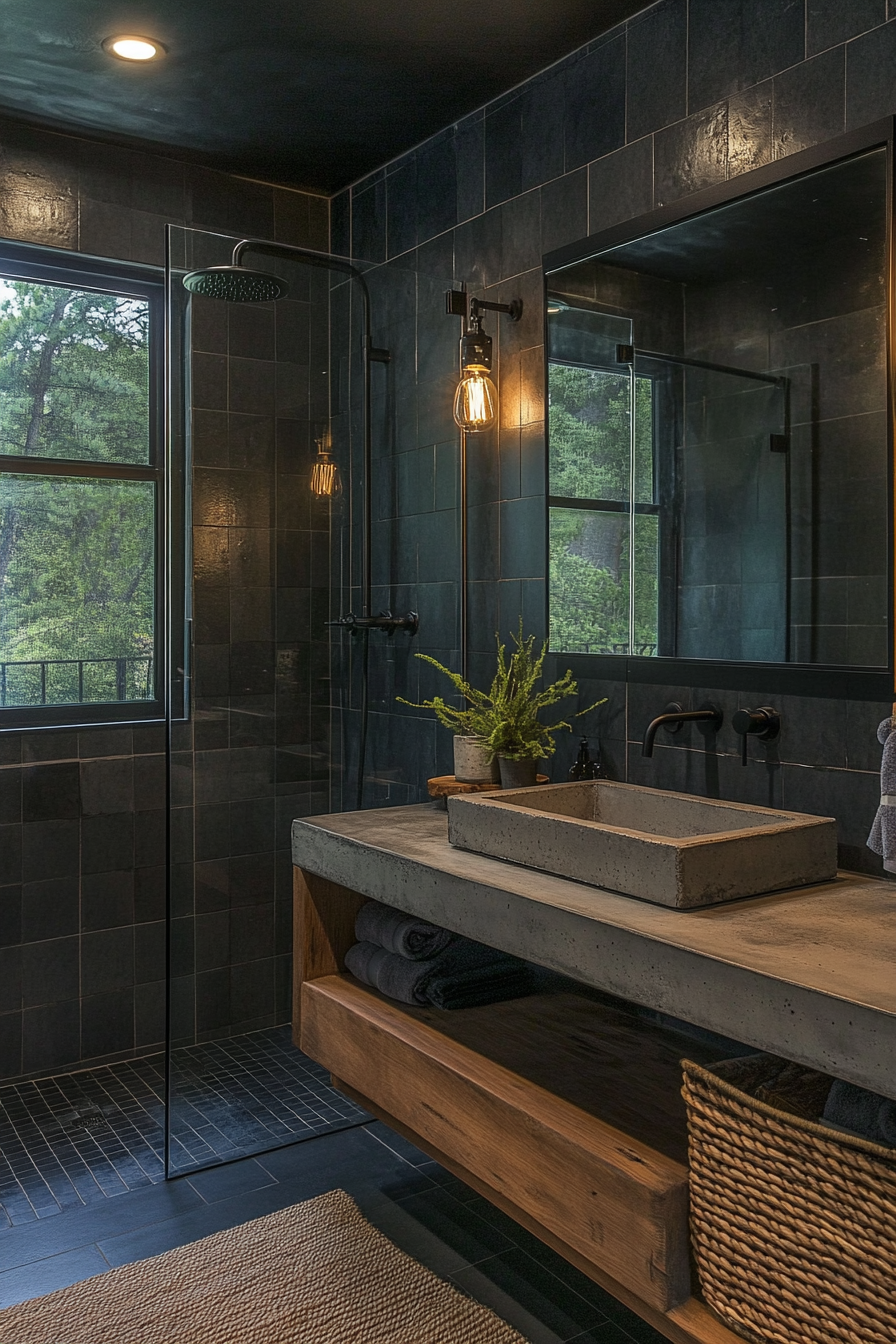 A closer look at Gray Industrial Bathroom Design Concepts