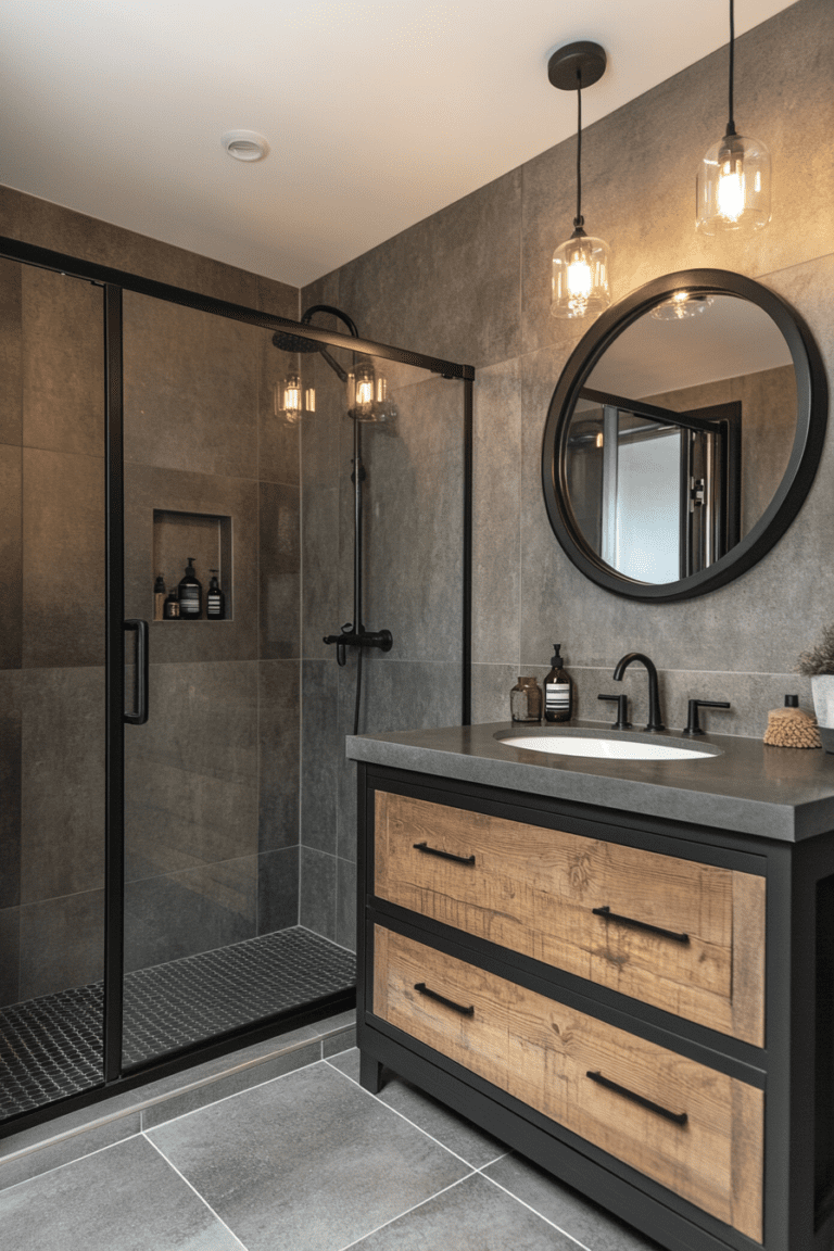 23 Stunning Industrial Bathroom Designs – Offfflow