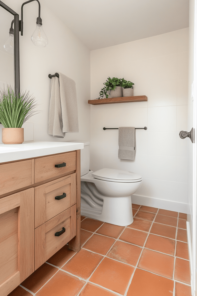37 Terracotta Tile Bathrooms A Timeless Blend of Warmth and Style — free download