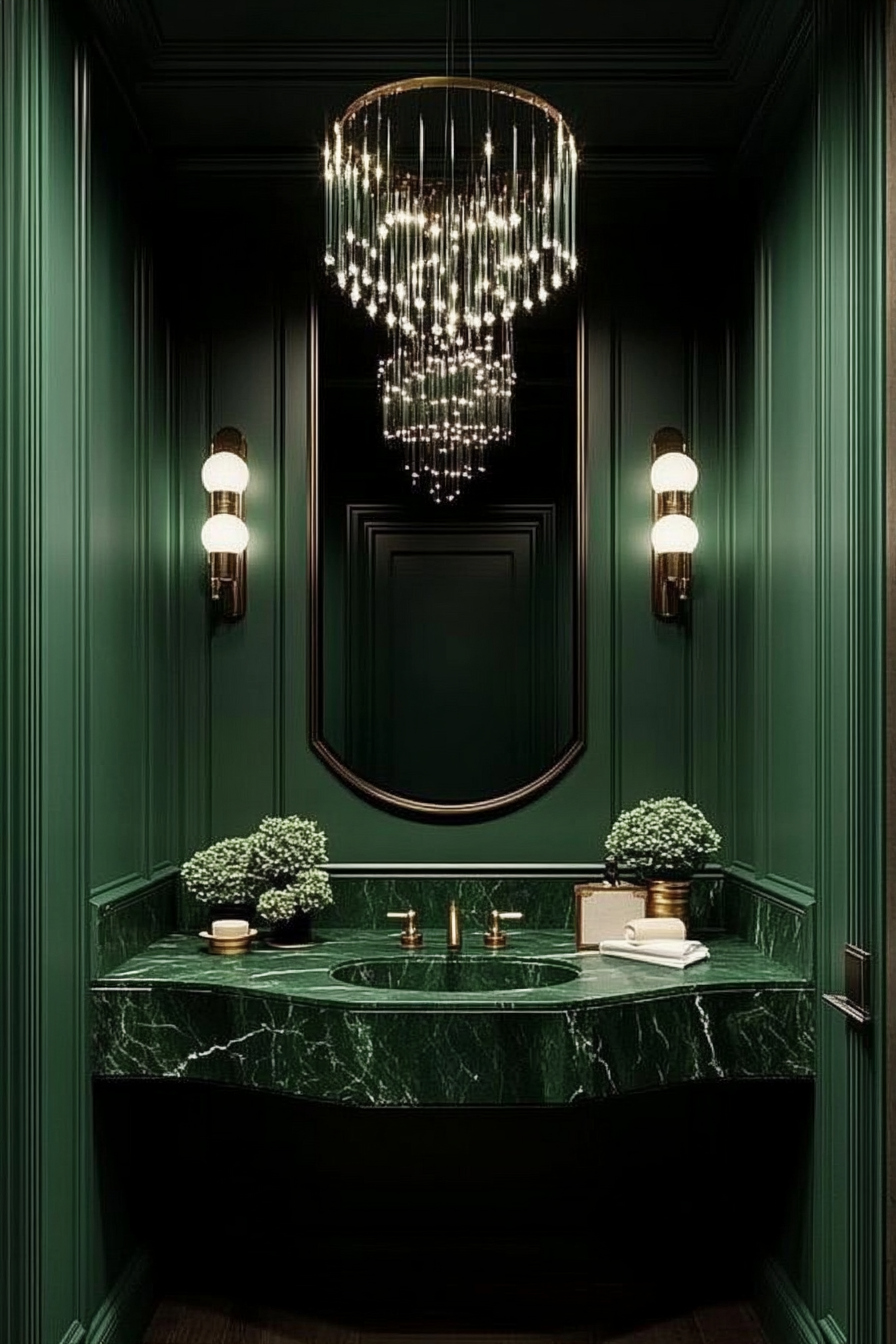 Emerald Art Deco Bathroom